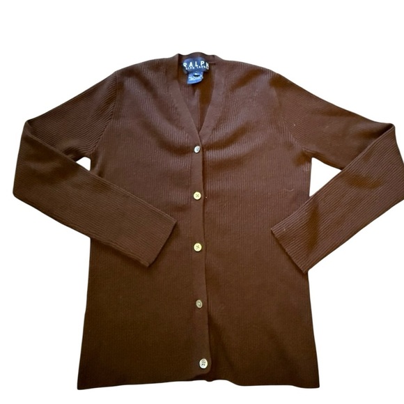 Ralph Lauren Sweaters - Ralph Lauren Sweater Brown Wool Cardigan Size L Classic Sweater